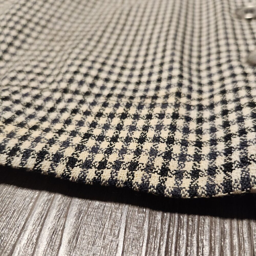 Vintage 90s black & grey houndstooth teacher secretary dress - Picture 14 of 15